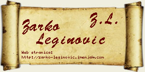 Žarko Leginović vizit kartica